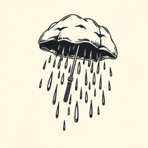 Old School Rain Tattoo