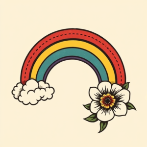 Old School Rainbow Tattoo