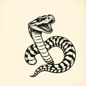 Old School Rattlesnake Tattoo