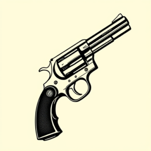 Old School Revolver Tattoo