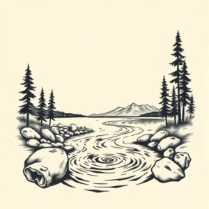 Old School River Tattoo