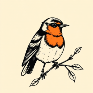 Old School Robin Tattoo