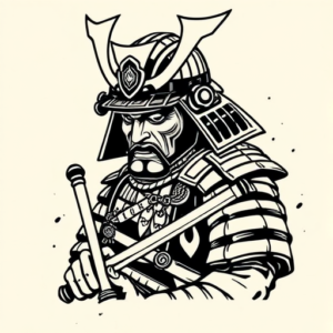 Old School Samurai Tattoo