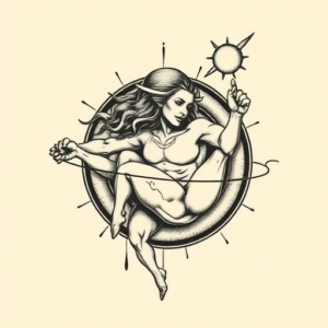 Old School Saturn Tattoo