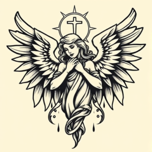 Old School Seraphim Tattoo