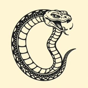 Old School Serpent Tattoo