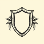 Old School Shield Tattoo