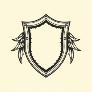 Old School Shield Tattoo