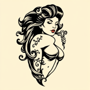 Old School Siren Tattoo