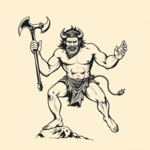 Old School Sisyphus Tattoo