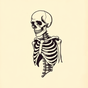 Old School Skeleton Tattoo