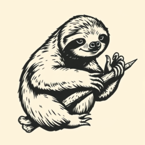 Old School Sloth Tattoo