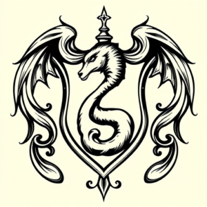 Old School Slytherin Tattoo