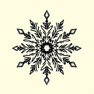 Old School Snowflake Tattoo