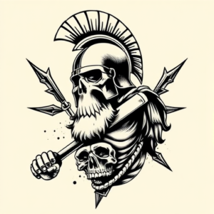 Old School Spartan Tattoo