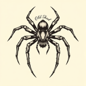Old School Spider Tattoo