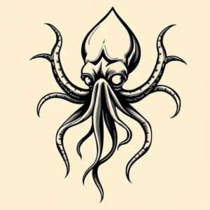 Old School Squid Tattoo