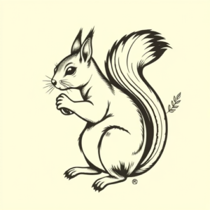 Old School Squirrel Tattoo