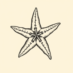 Old School Starfish Tattoo