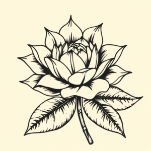 Old School Succulent Tattoo