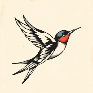 Old School Swallow Tattoo