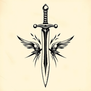 Old School Sword Tattoo