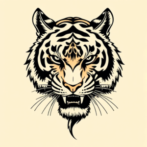 Old School Tiger Tattoo