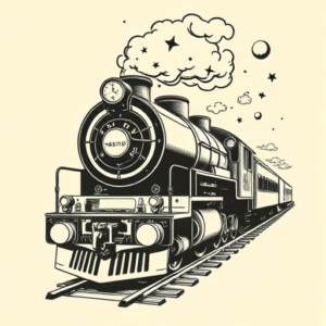 Old School Train Tattoo