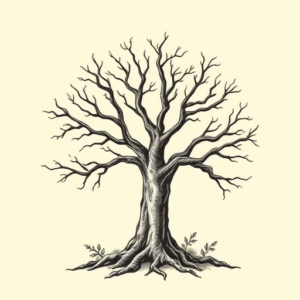 Old School Tree Tattoo