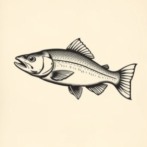 Old School Trout Tattoo