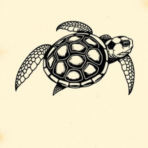 Old School Turtle Tattoo
