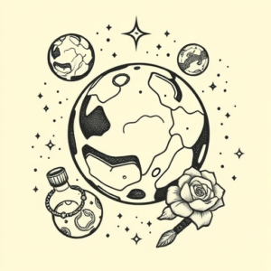 Old School Universe Tattoo