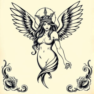 Old School Valkyrie Tattoo