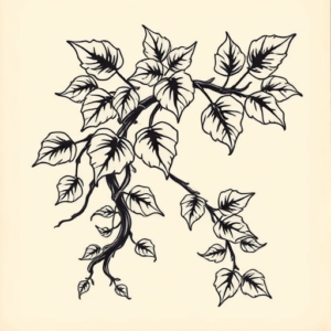 Old School Vine Tattoo