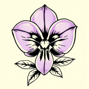 Old School Violet Tattoo