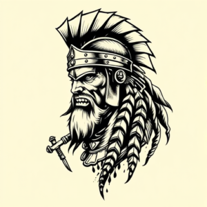 Old School Warrior Tattoo