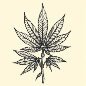 Old School Weed Tattoo