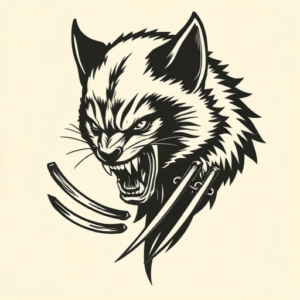 Old School Wolverine Tattoo