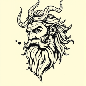 Old School Zeus Tattoo