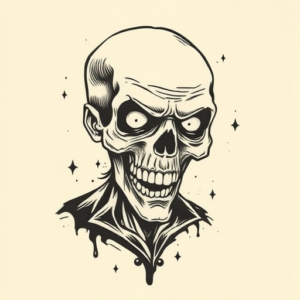 Old School Zombie Tattoo