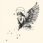 Painterly Angel Tattoo