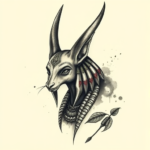 Painterly Anubis Tattoo