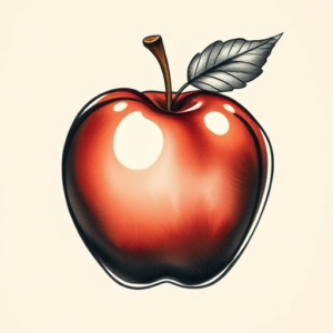 Painterly Apple Tattoo