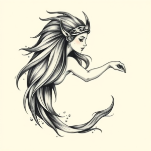 Painterly Aquarius Tattoo