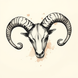 Painterly Aries Tattoo