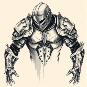 Painterly Armor Tattoo