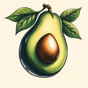 Painterly Avocado Tattoo