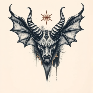 Painterly Baphomet Tattoo