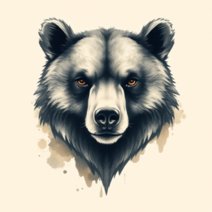 Painterly Bear Tattoo
