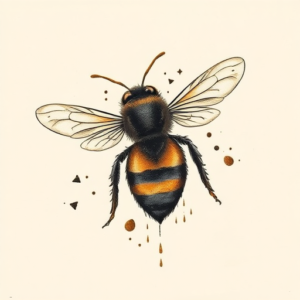 Painterly Bee Tattoo